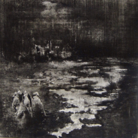 Peintures polaroid imaginaires 10x10 15